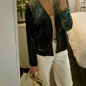 Vintage green blouse / cardigan